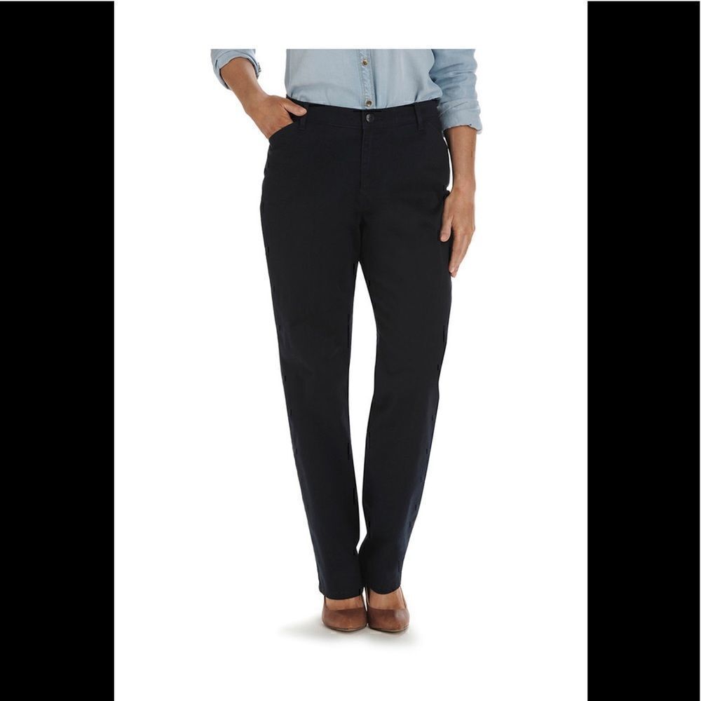 Lee Relaxed Fit Straight Leg Twill Pants Black - Picture 5 of 7
